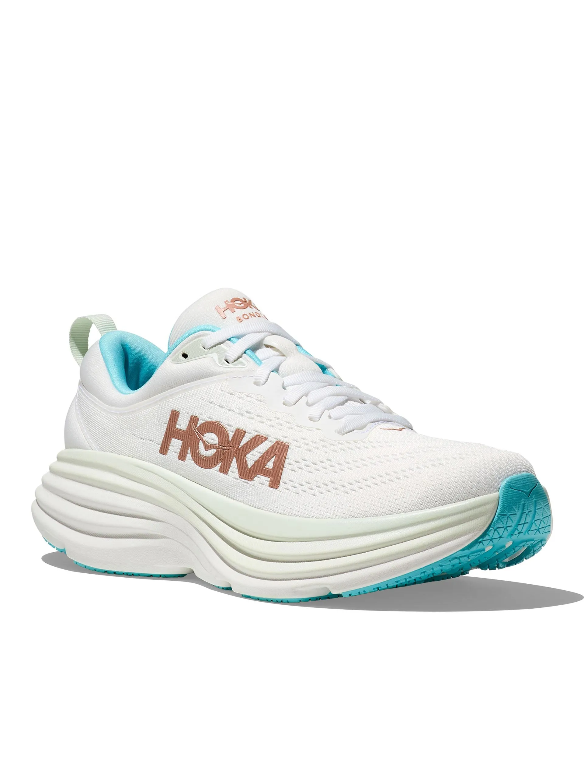 HOKA Bondi 8 - Frost/Rose Gold