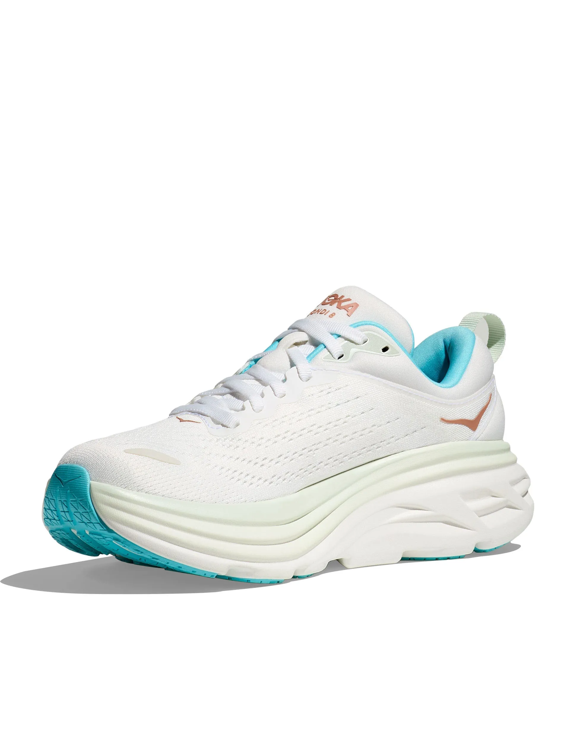 HOKA Bondi 8 - Frost/Rose Gold