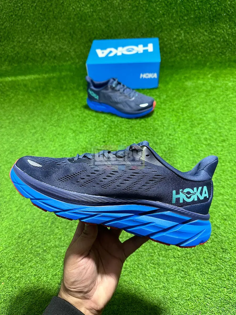 Hoka Clifton 8 (Gr/Blue) (Premium Quality)