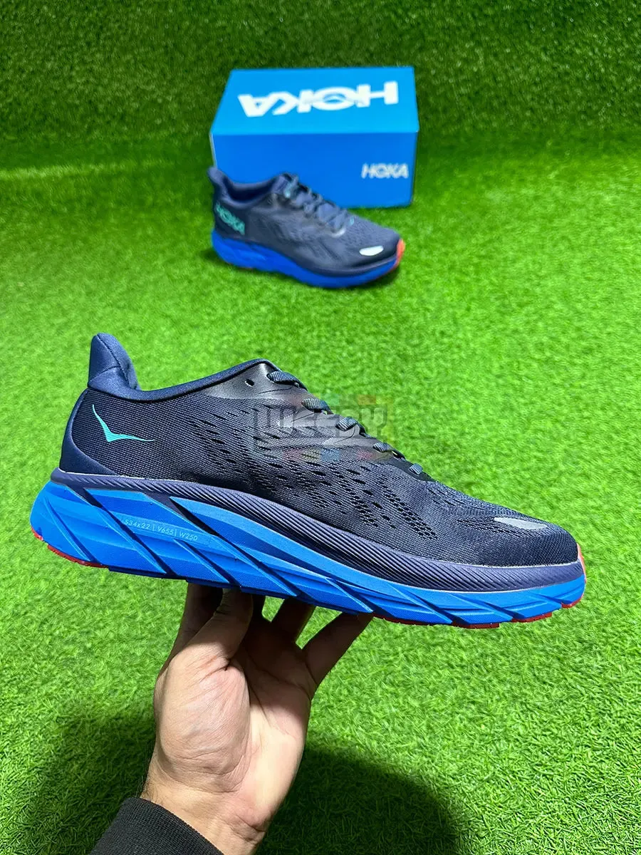 Hoka Clifton 8 (Gr/Blue) (Premium Quality)