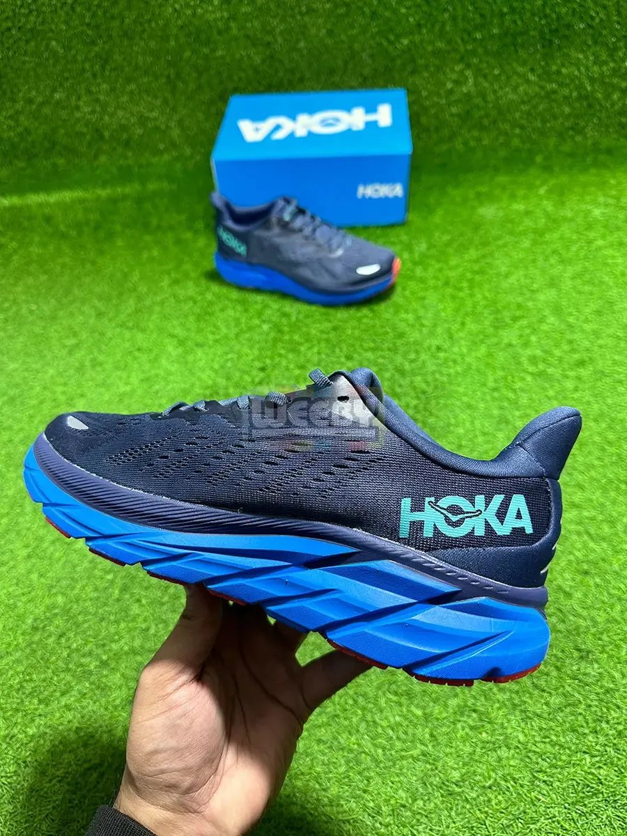 Hoka Clifton 8 (Gr/Blue) (Premium Quality)