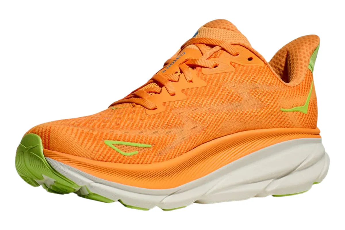 Hoka Clifton 9 D Solar Flare/Lettuce Mens