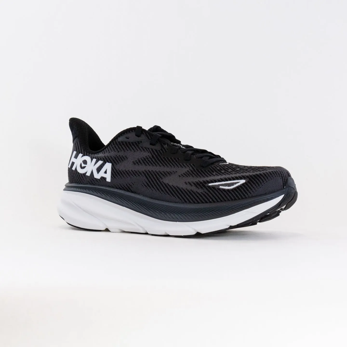 Hoka Clifton 9 Wide (Men's) - Black/White