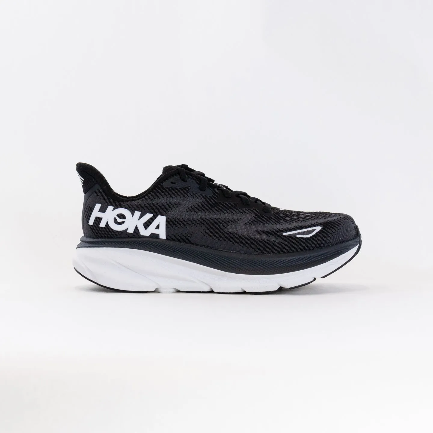 Hoka Clifton 9 Wide (Women's) - Black/White