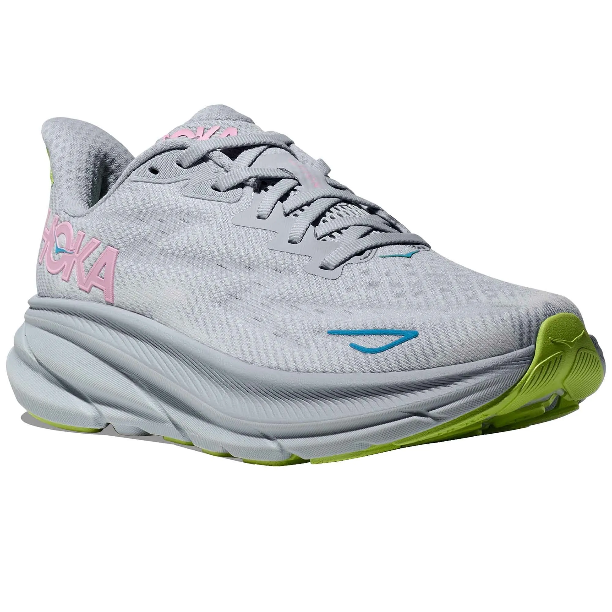 Hoka  Clifton 9 Wide Womens Running Shoes Gull/Sea Ice