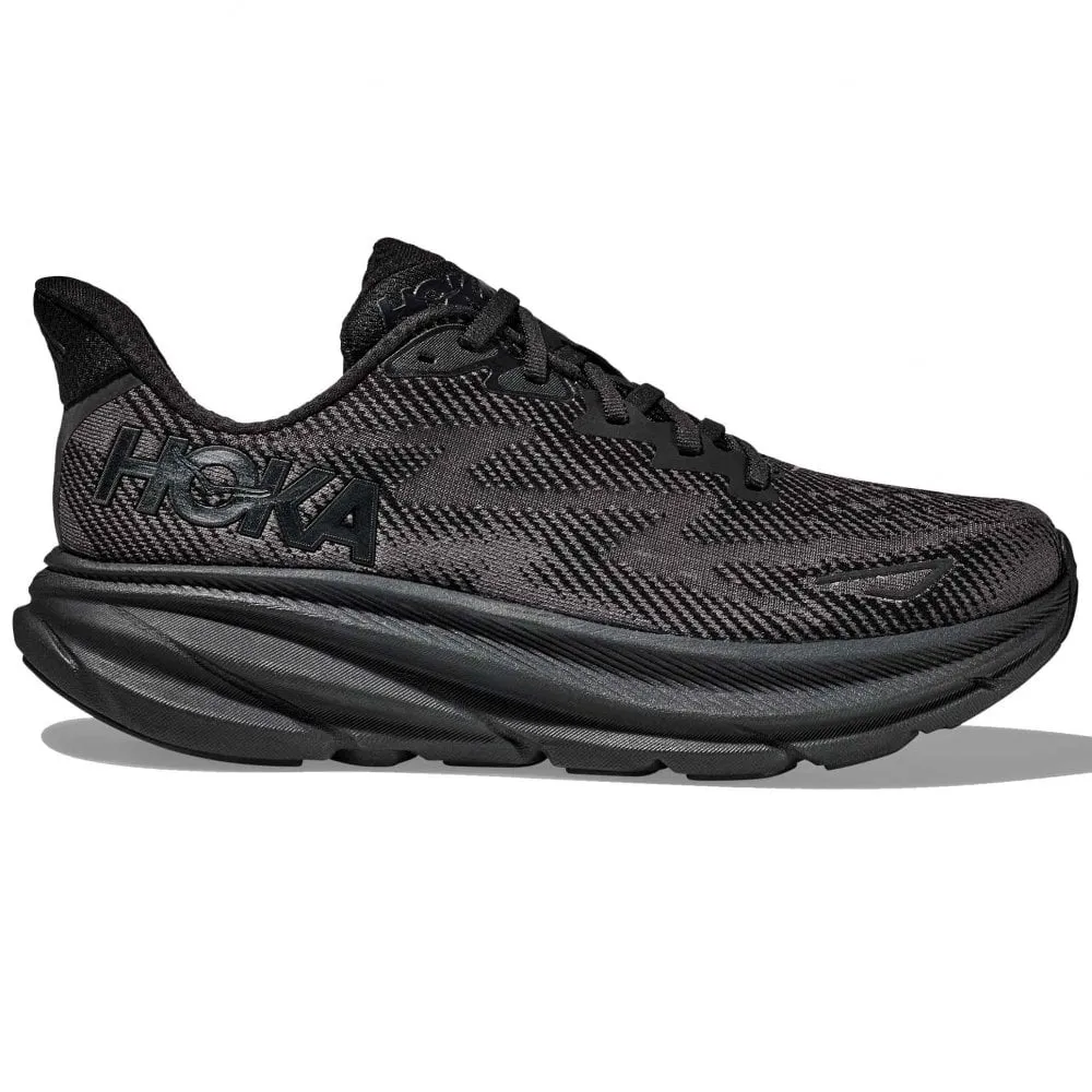 Hoka  Clifton 9 Womens Running Shoes Black/Black