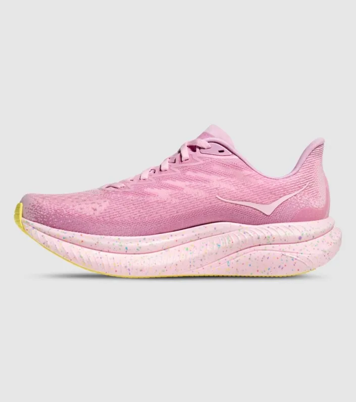 hoka mach 6 mens pink twilight lemonade