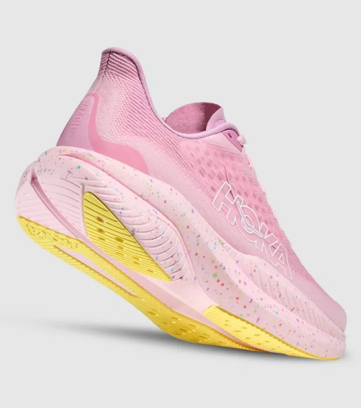 hoka mach 6 mens pink twilight lemonade