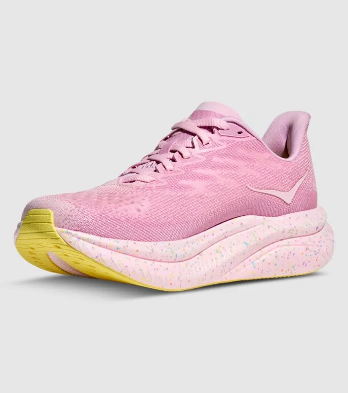 hoka mach 6 mens pink twilight lemonade