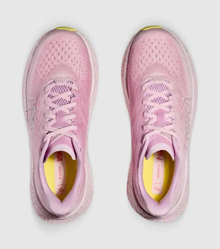 hoka mach 6 mens pink twilight lemonade