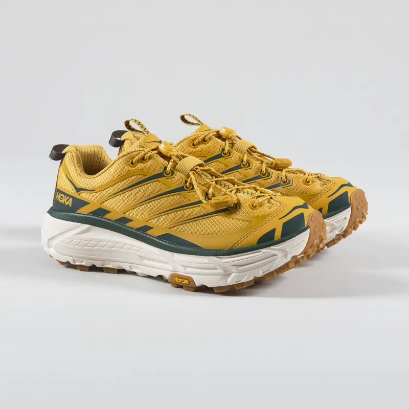 HOKA Mafate Three 2 Shoe Golden Yellow Eggnog