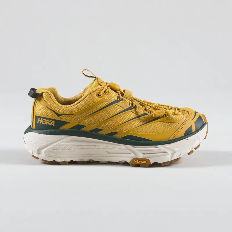 HOKA Mafate Three 2 Shoe Golden Yellow Eggnog