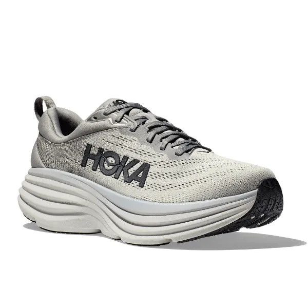 HOKA Men's Bondi 8 Wide Sharkskin/Harbor Mist