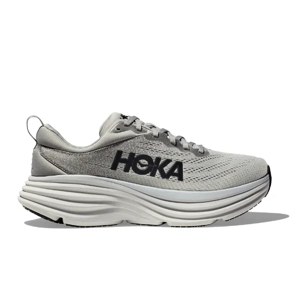 HOKA Men's Bondi 8 Wide Sharkskin/Harbor Mist