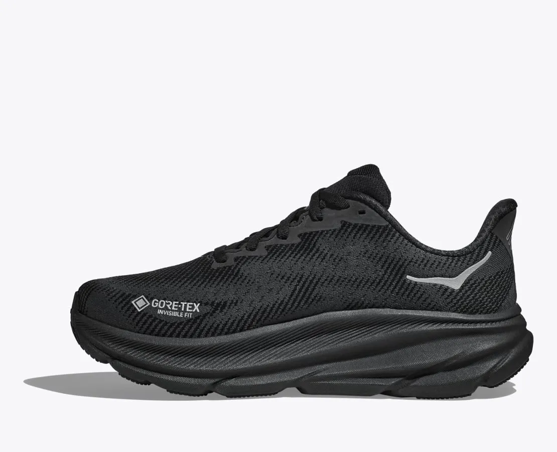 Hoka Men's Clifton 9 GORE-TEX Running Shoes Black / Black