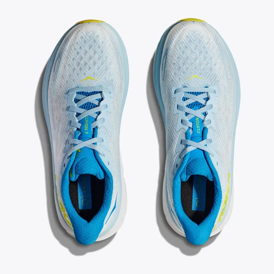 Hoka Men's Clifton 9 Wide Fit Running Shoes Ice Water / Evening Primrose