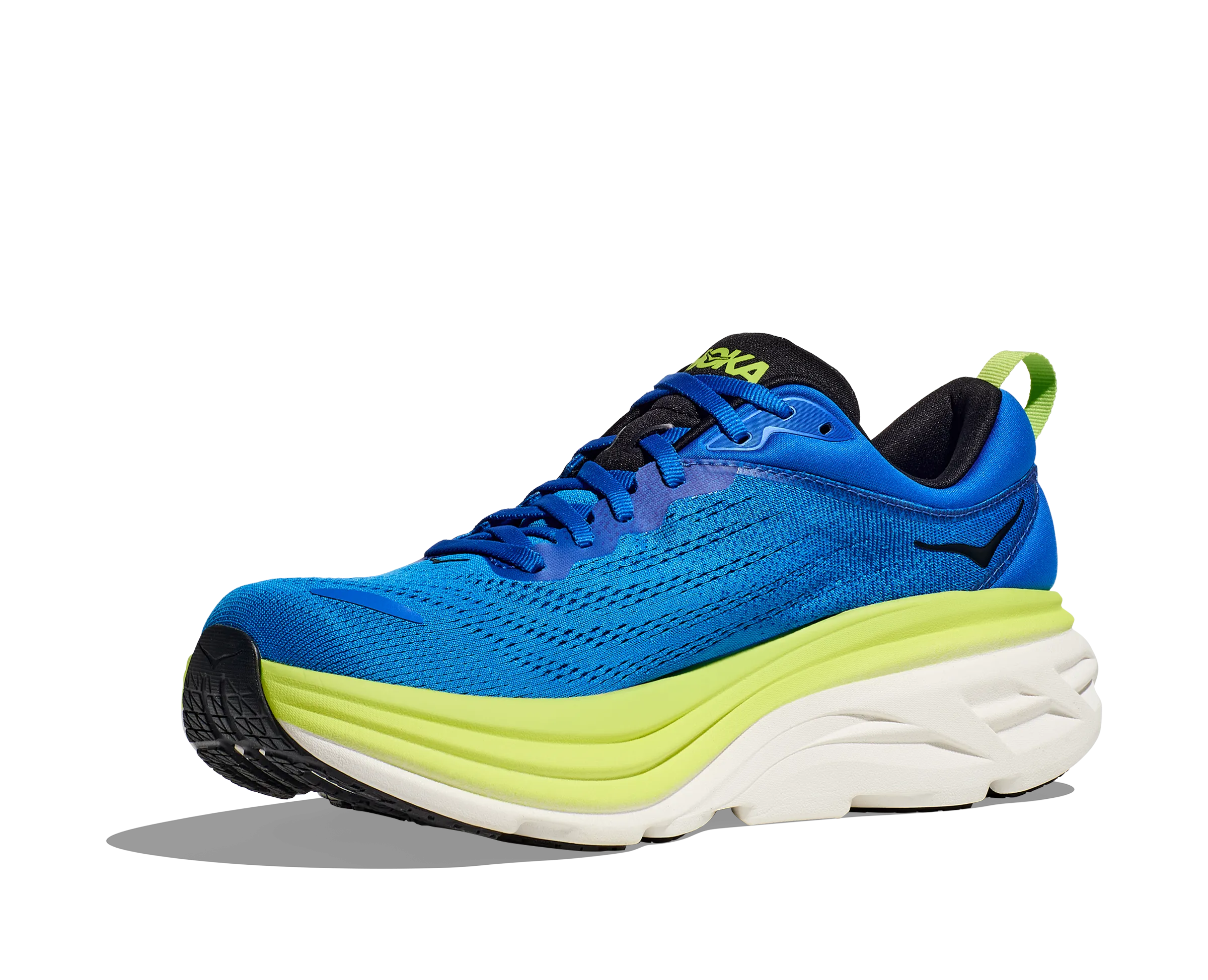 Hoka Men's Bondi 8 Electric Cobalt / Lettuce | Buy Hoka Men's Bondi 8 Electric Cobalt / Lettuce here | Outnorth