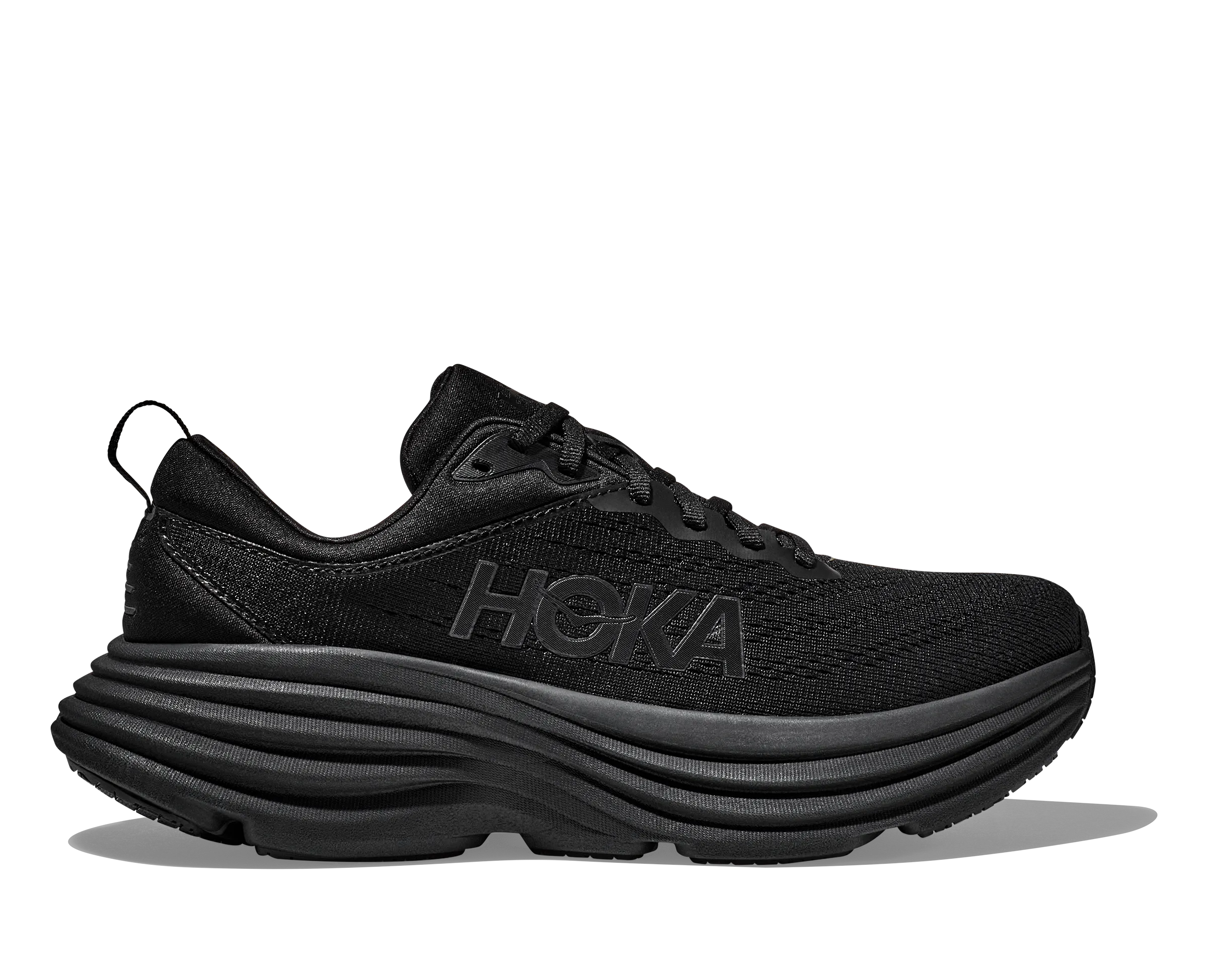 Hoka Men's Bondi 8 Wide Black/Black | Buy Hoka Men's Bondi 8 Wide Black/Black here | Outnorth