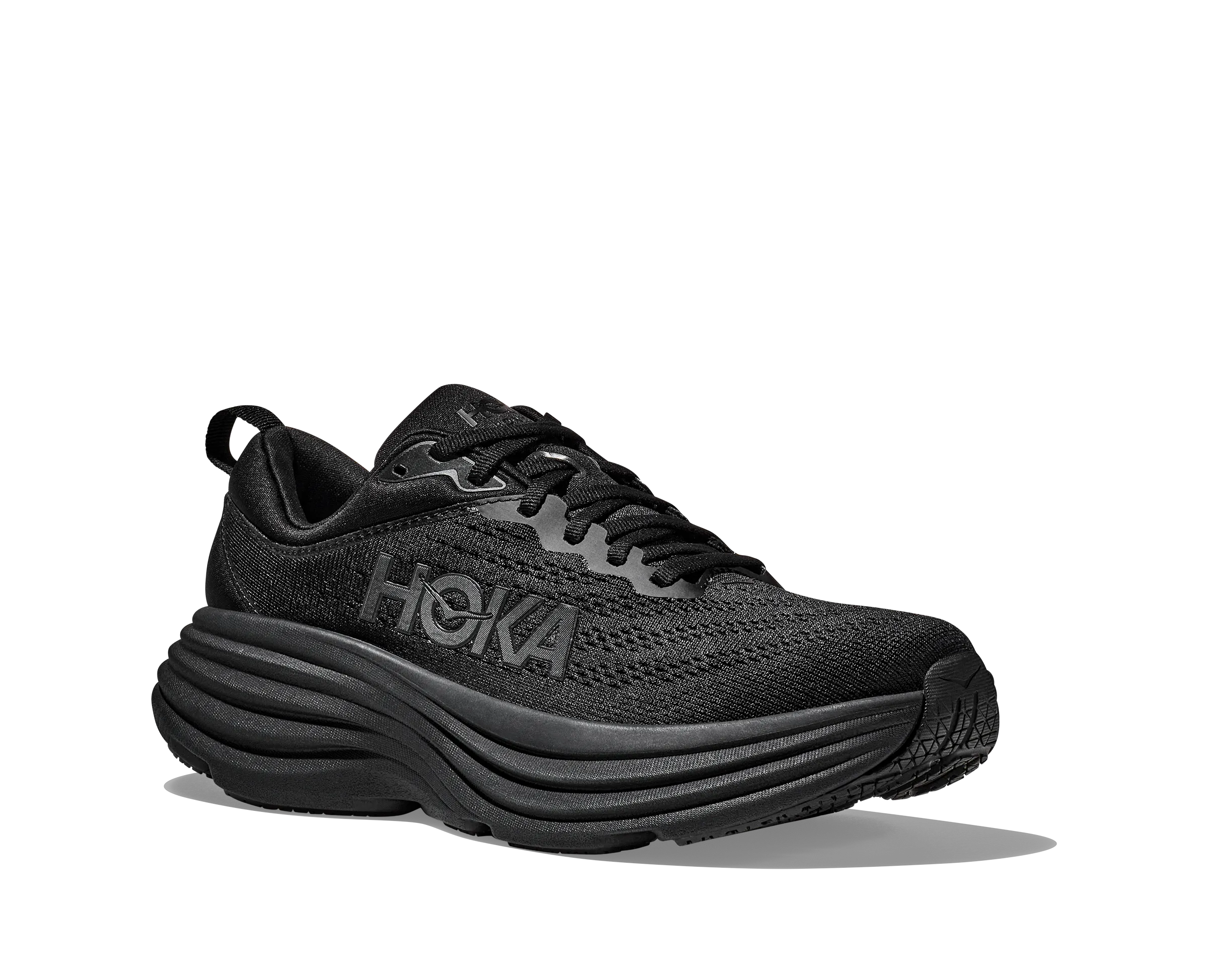 Hoka Men's Bondi 8 Wide Black/Black | Buy Hoka Men's Bondi 8 Wide Black/Black here | Outnorth