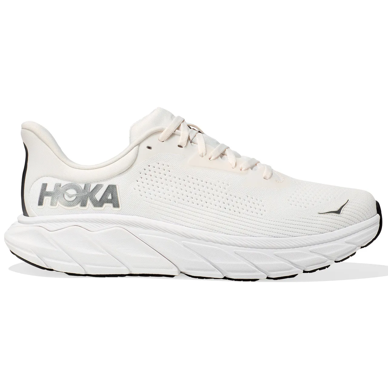 HOKA ONE ONE Men's Arahi 7 - Blanc De Blanc / Steel Wool (Wide Width)