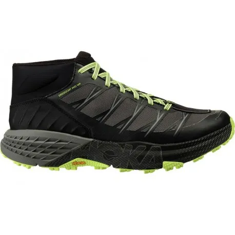 HOKA SPEEDGOAT MID WP BLACK/STEEL GREY FOR MEN'S