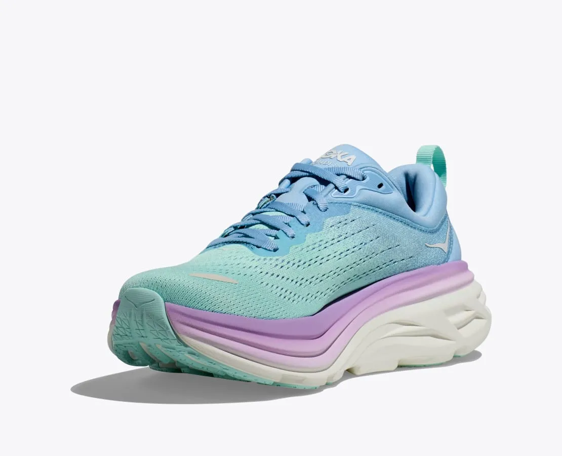 HOKA WOMENS BONDI 8 - AIRY BLUE / SUNLIT OCEAN