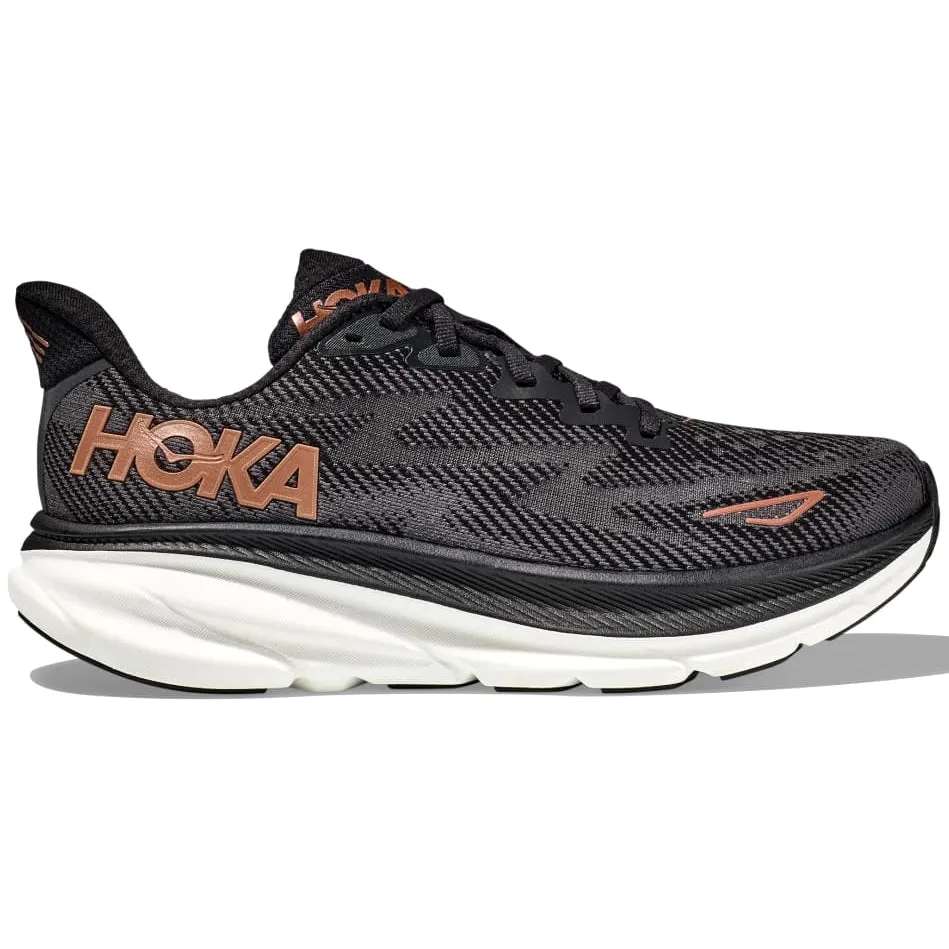 Hoka Women's Clifton 9 Running Shoes Black / Copper