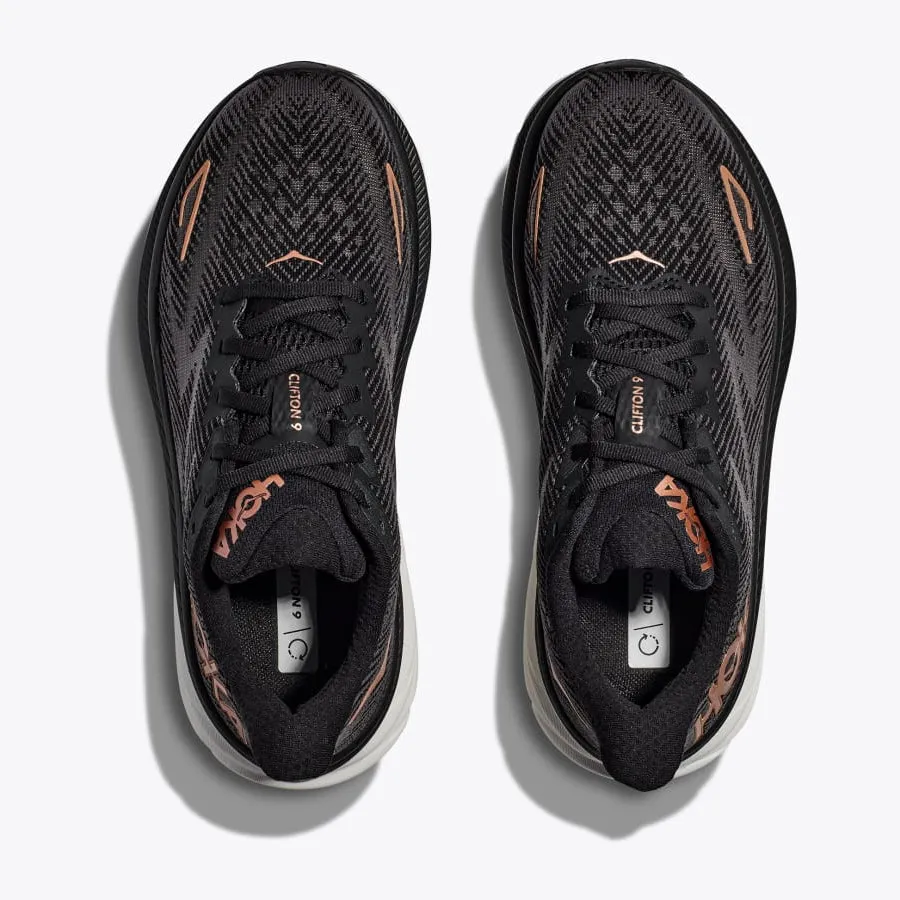 Hoka Women's Clifton 9 Running Shoes Black / Copper