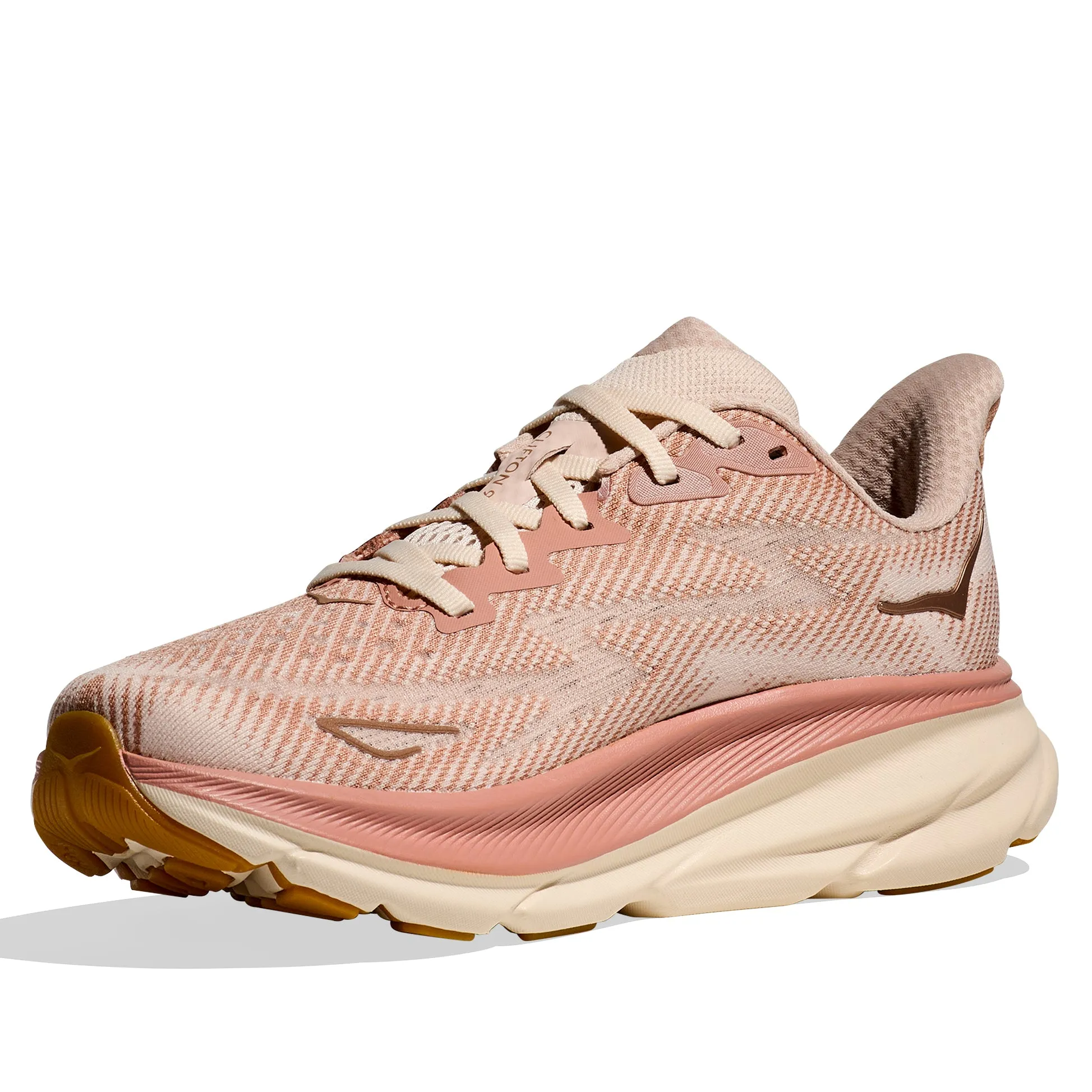 Hoka Women's Clifton 9 Running Shoes Sandstone / Cream