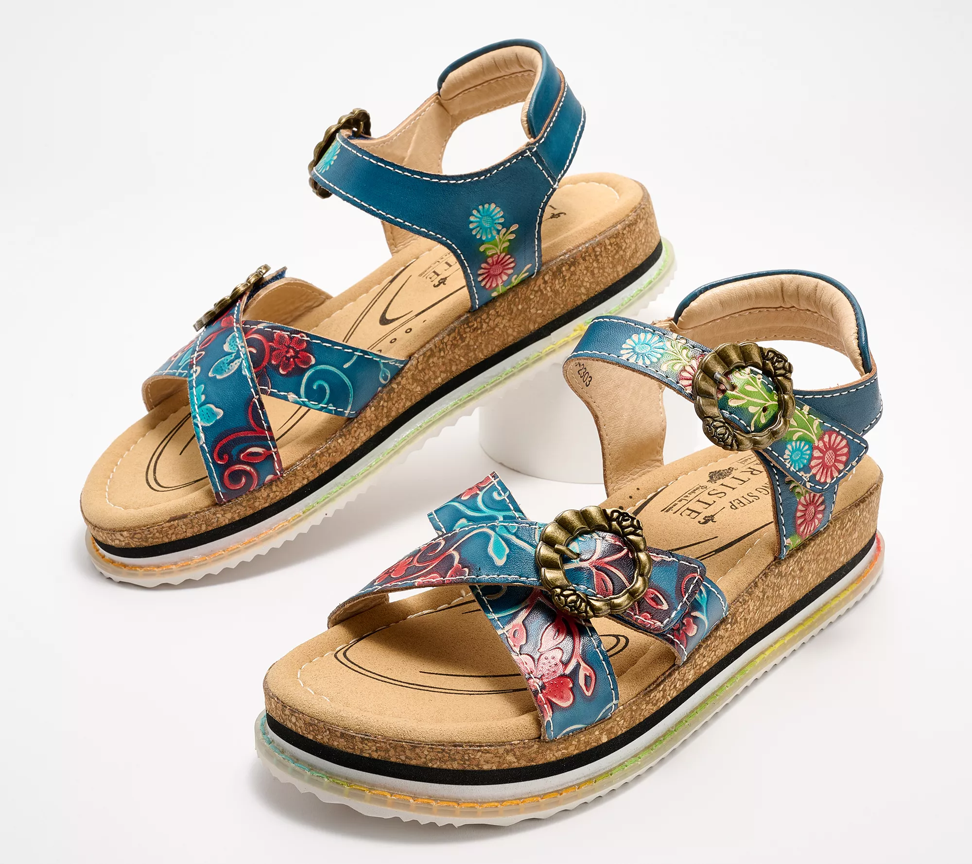 L'Artiste x Jane & Coco Leather Sandals - Gabriola