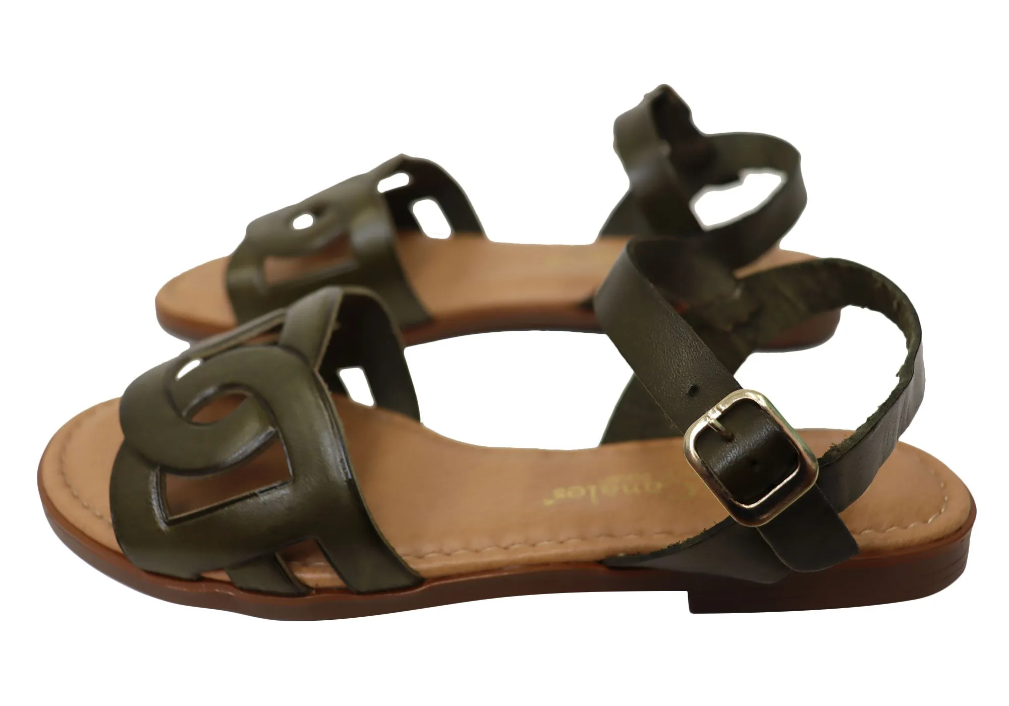 Lola Canales Corin Womens Comfortable Leather Sandals Made In Spain