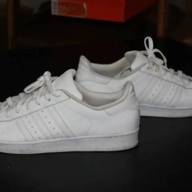 Mens adidas superstar sneakers white 2015 b27136 sz 10.5 preowned