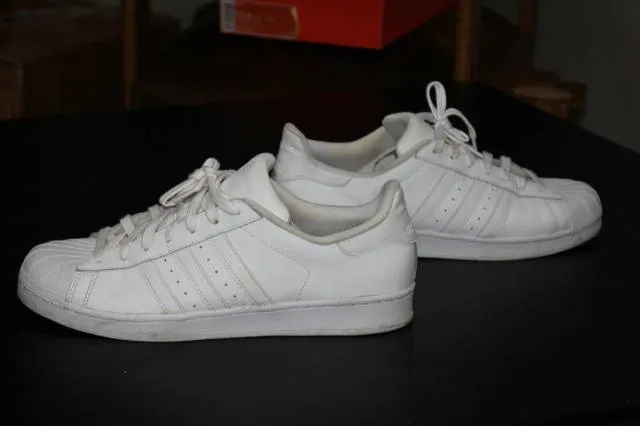 Mens adidas superstar sneakers white 2015 b27136 sz 10.5 preowned