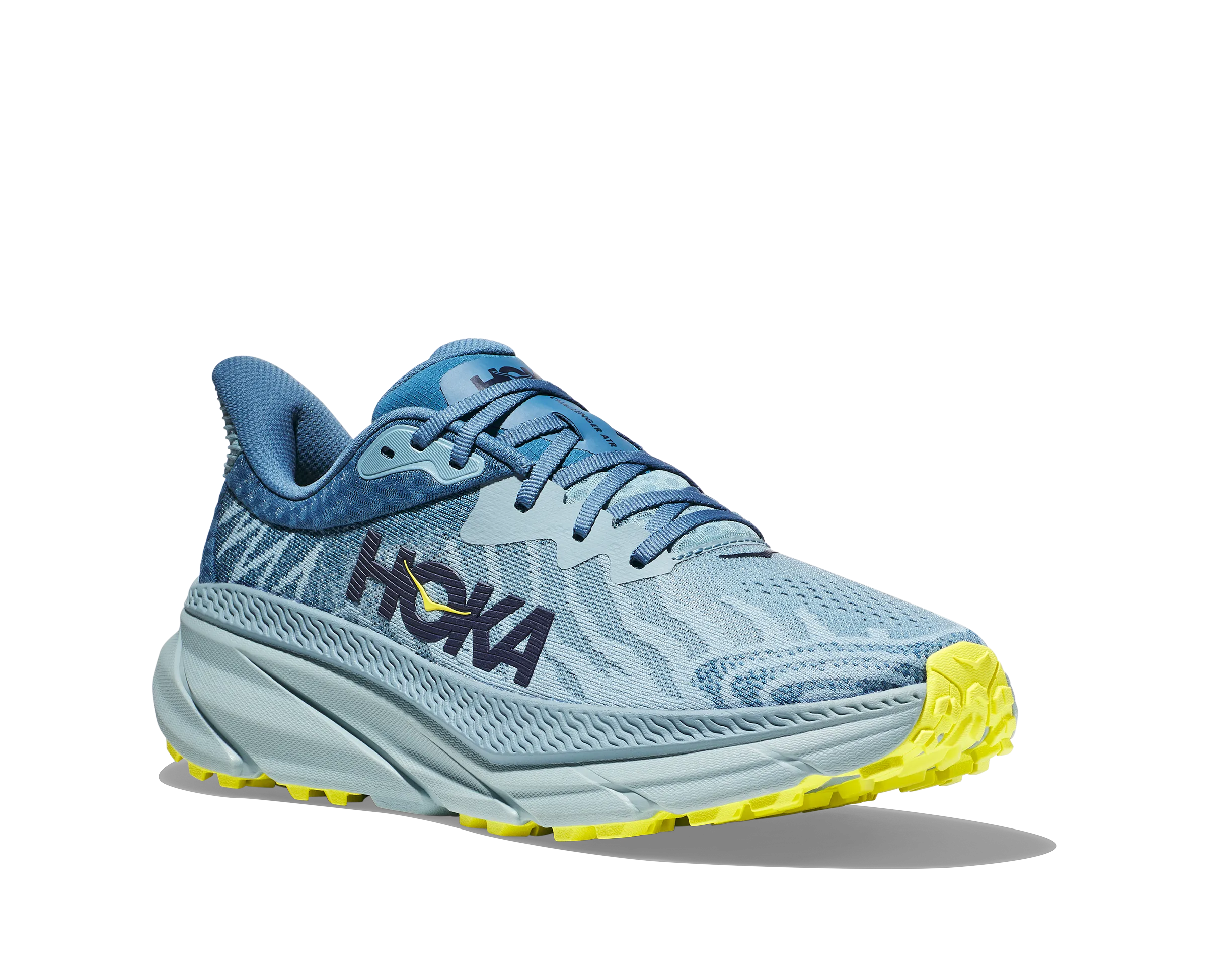 Men's Hoka Challenger 7 Color: Stone Blue / Evening Primrose (WIDE WIDTH)