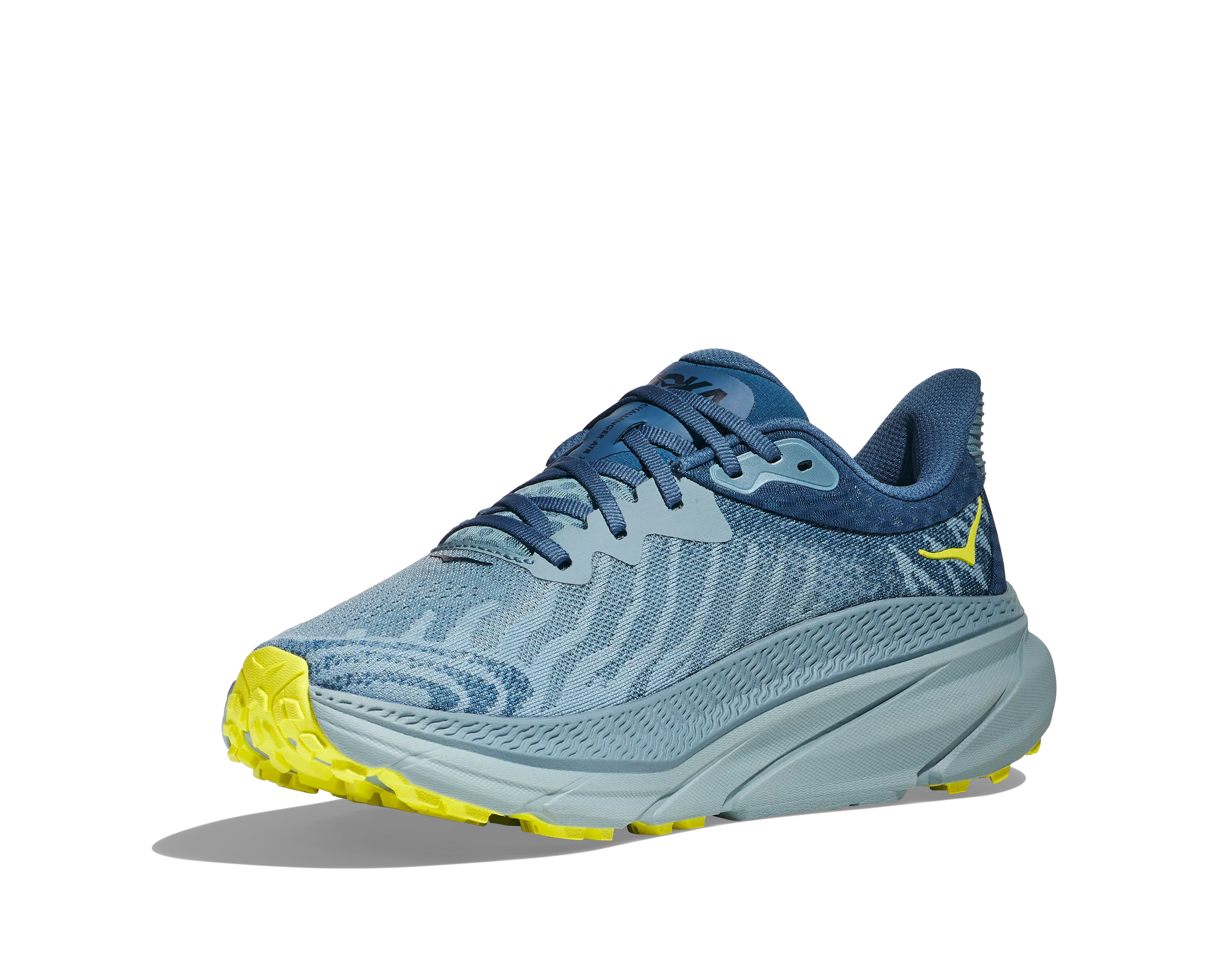 Men's Hoka Challenger 7 Color: Stone Blue / Evening Primrose (WIDE WIDTH)