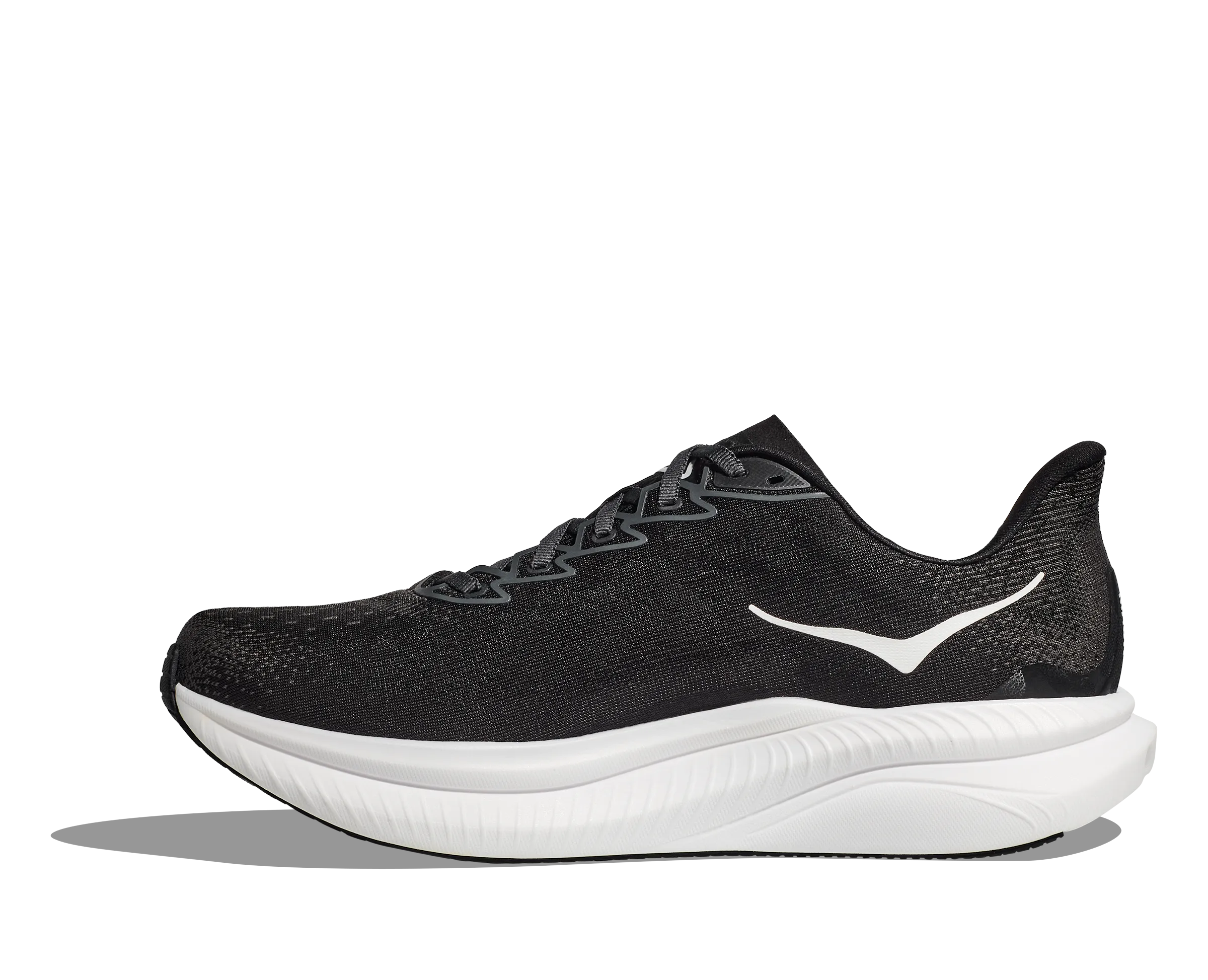 Men's Hoka Mach 6 Color: Black / White