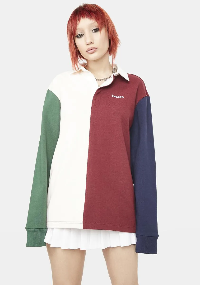 Mick Color Block Rugby Polo Shirt-