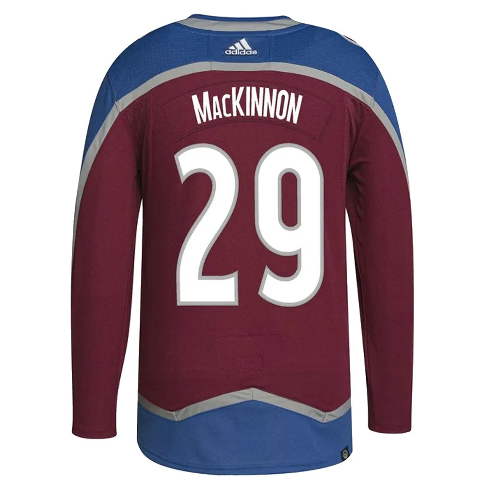 NATHAN MACKINNON COLORADO AVALANCHE ADIDAS ADIZERO PRIMEGREEN AUTHENTIC MAROON HOME JERSEY