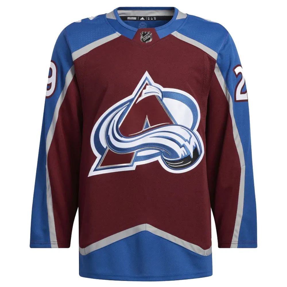 NATHAN MACKINNON COLORADO AVALANCHE ADIDAS ADIZERO PRIMEGREEN AUTHENTIC MAROON HOME JERSEY