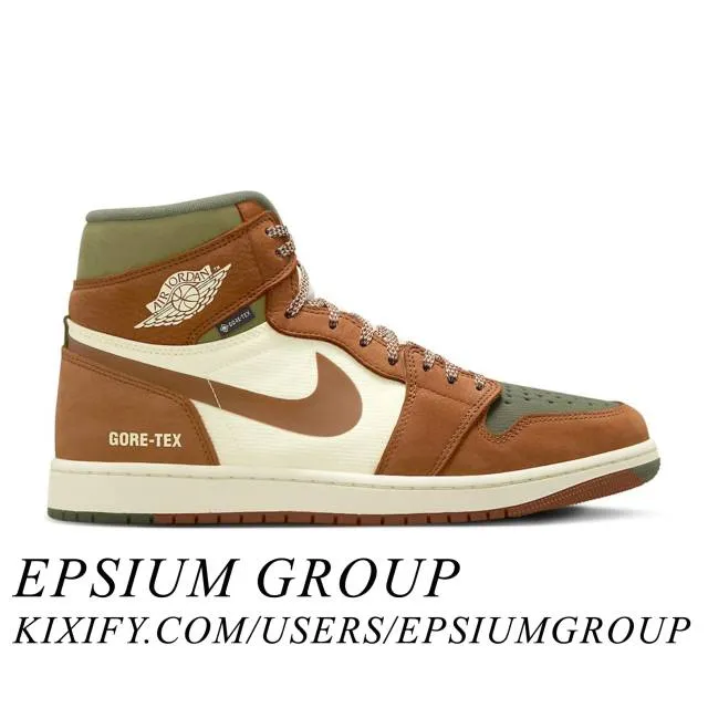 Nike air jordan 1 high element gore-tex (legend coffee/ brown/ legend sand/ legend coffee/ medium olive) men us 8-13 db2889-102