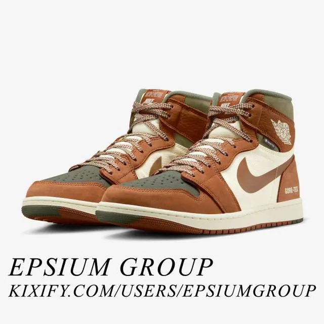 Nike air jordan 1 high element gore-tex (legend coffee/ brown/ legend sand/ legend coffee/ medium olive) men us 8-13 db2889-102