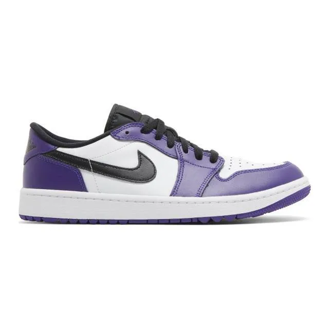 Nike air jordan 1 low golf (court purple/ white/ court purple/ university red/ black) men us 8-13 dd