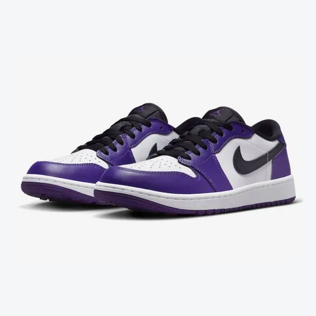 Nike air jordan 1 low golf (court purple/ white/ court purple/ university red/ black) men us 8-13 dd