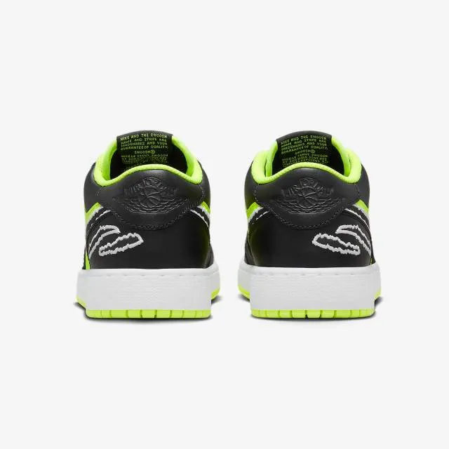 Nike air jordan 1 low se gs (big cat energy/ volt/ white/ black) big kids 3.5y-7y dx6666-701