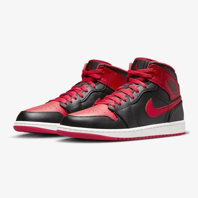 Nike air jordan 1 mid (alternate bred/ black/ fire red/ white) men us 8-13 dq8426-060