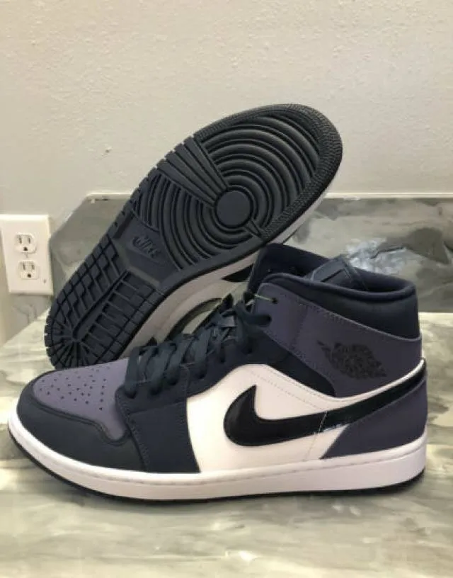 Nike air jordan 1 mid obsidian sanded purple