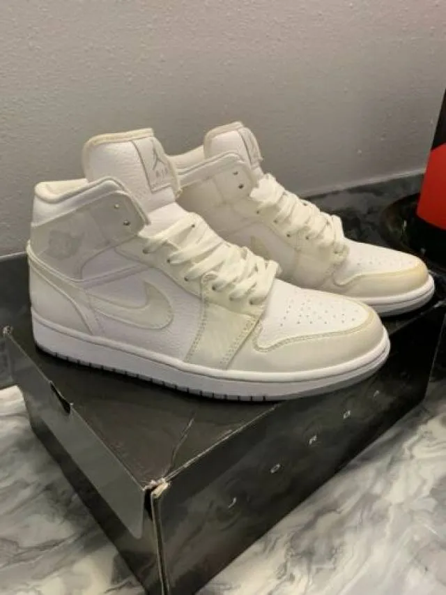 Nike air jordan 1 phat wolf grey white men’s 9