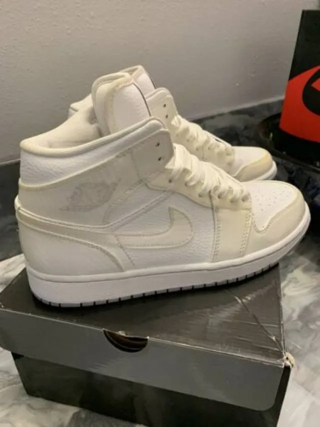 Nike air jordan 1 phat wolf grey white men’s 9