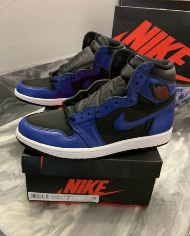 Nike air jordan 1 retro high og custom painted royal blue men’s 8