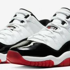 Nike air jordan 11 retro low (gs) concord bred (6y-7y) 528896-160